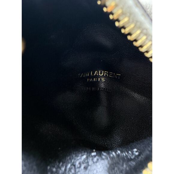 Saint Laurent Berlingo YSL Quilted Metallic Bag Charm*Brand-New w/Dustbag! Gold - Picture 10 of 11